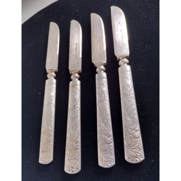Vintage 1847 Rogers Bros Set of 4 Silverplate Flatware Fruit Knives - Picture 1 of 7